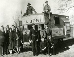 USA East Bridgewater Job hunting on Motor Van Scouts Old News Photo 1931