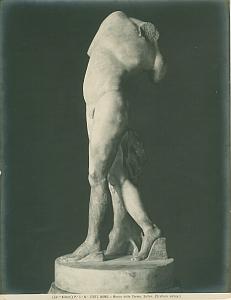 Roma Museo delle Terme Satiro old Alinari Photo 1900