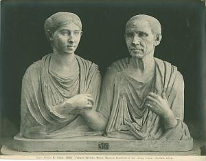 Roma Palazzo Vaticano Statue old Alinari Photo 1900