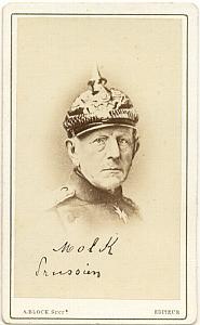 General Moltke, Antique Block old Photo CDV 1865'