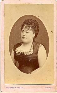 French Opera Singer, Mlle Preville, old Photo CDV 1880'