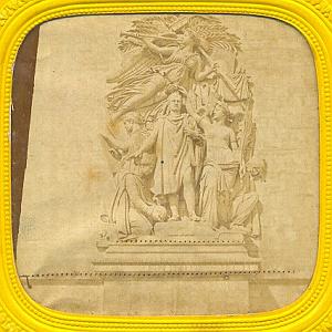 Arc de Triomphe Paris tissue stereoview old Photo 1860'