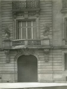 France Paris Modern House Avenue Hoche old LP Photo 1900'