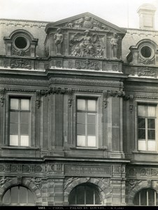 France Paris Louvre Palace Architecture detail old LP Photo 1900'