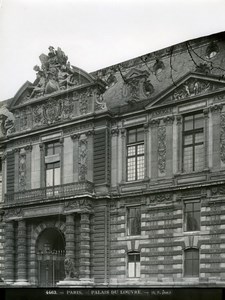 France Paris Louvre Palace detail Architecture old LP Photo 1900'