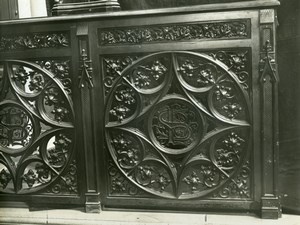 France Paris Saint-Laurent Church Choir detail old LP Photo 1900'