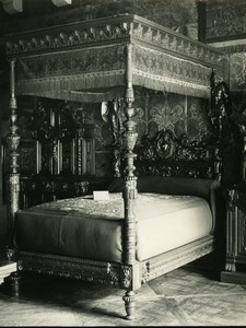 France Paris Cluny Museum Bed old LP Photo 1900'