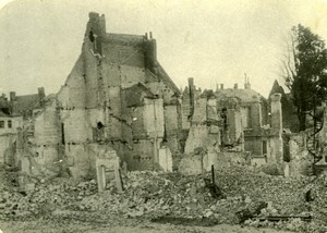France French Town Ruins Military WWI WW1 old Photo 1914-1918