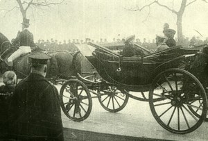 UK? Officials in Horse car King George V ? Military WWI WW1 old Photo 1914-1918