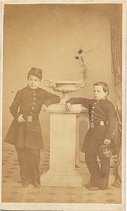 School Boys in Uniform Fashion, France, Photo CDV 1860'
