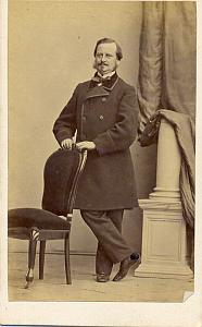 Wealthy Man in Studio Fashion France old Photo CDV 1860