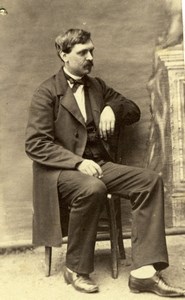 France Man in Suit Second Empire Fashion Old Photo CDV 1860