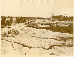 Canadian Power Dam Gatineau River Winter old Photo 1925