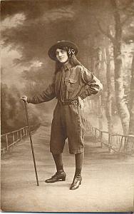 1916' Scouting Girl Guide Scout WWI PC real Photo