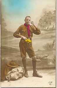 1916 Scouting Boy Scouts Scout WWI PC real Photo 14