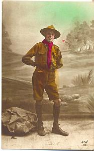 1916 Scouting Boy Scouts Scout WWI PC real Photo 15