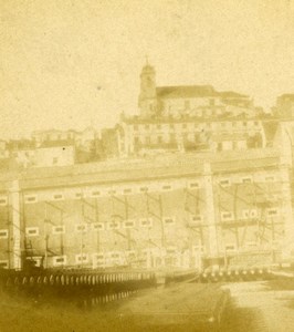 France Paris Quai de Bercy old Thevenin Stereoview Photo 1870'