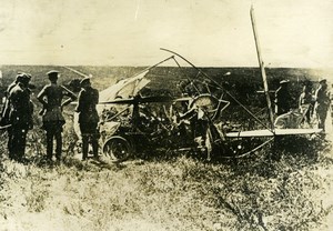 France Military Aviation Airplane Crash Wreck old Photo 1914-1918