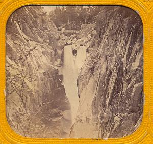 Waterfall, Albumen Tissue Stereoview Photo 1860'