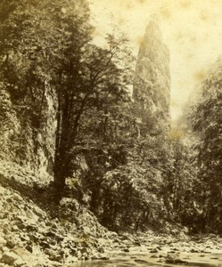 France Alps Grande Chartreuse Needle Old Observatoire Gay Photo stereoview 1860s