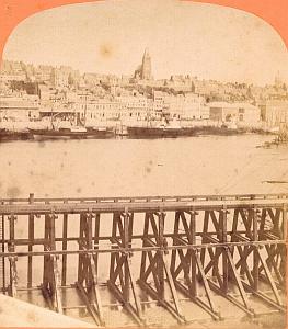 General view, Boulogne/Mer , old Photo stereoview 1860'