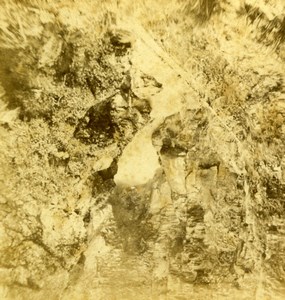 Luchon Hell Pit Gouffre Enfer old Photo stereoview 1860
