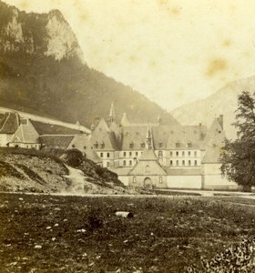 France Alps Grande Charteuse Convent old Photo stereoview 1860's