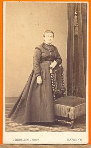 Fashion Dress Woman, France, old Berillon CDV 1860'