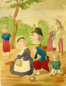 Soldier Humoristic Cartoon Caricature Lavrate CDV 1860