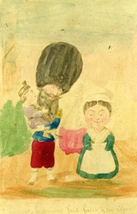Zouave Humoristic Cartoon Caricature Lavrate CDV 1860