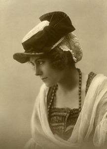 France Young Lady in French Traditional Costume Fashion old Photo 1900