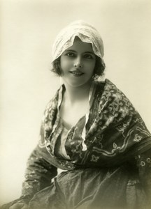 France Young Lady in French Traditional Costume Fashion old Photo 1900