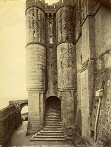 France Normandy Mont Saint-Michel Abbey Abbaye old Neurdein Photo 1880