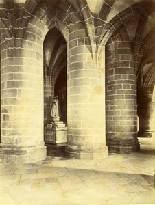 France Normandy Mont Saint-Michel Abbey Abbaye old Neurdein Photo 1880