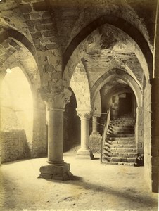 France Normandy Mont Saint-Michel Abbey Abbaye old Neurdein Photo 1880