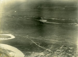 France WWI WW1 French Countryside aerial view old Photo 1918