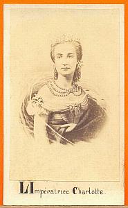 Empress Carlota of Mexico, old Merille CDV Photo 1865'