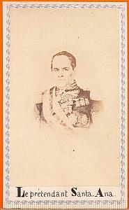 President Santa Anna, Mexico, old Merille CDV 1865'