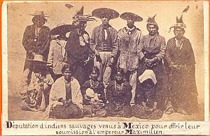 Kickapoo Indians Delegation Mexico old Merille CDV 1865