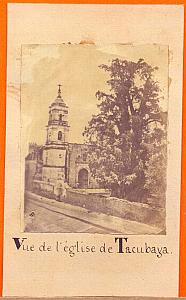 Tacubaya Church, Mexico, old Photo CDV 1865'