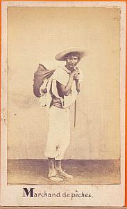 Native Peach Seller, Mexico, old Merille CDV 1865'