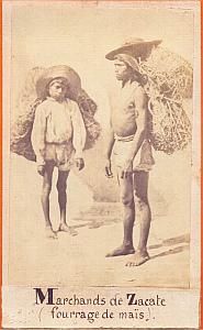 Native Zacate Corn Dealer Mexico, old Merille CDV 1865'