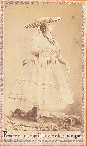 Country Landowner Wife, Mexico, old CDV 1865'