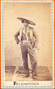 Mexican Farmer landowner, Mexico, old Merille CDV 1865'