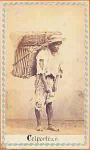 Native Peddler Hawker, Mexico, old Merille CDV 1865'