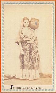 Native chamber-maid, Mexico, old Merille CDV 1865'