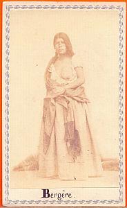 Shepherdess Bare Breast Mexico, old Merille CDV 1865'