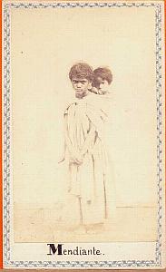 Native young beggar, Mexico, old Merille CDV 1865'