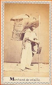 Native Poultry Seller, Mexico, old Merille CDV 1865'