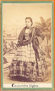 Native dressmaker, Mexico, old Merille CDV 1865'